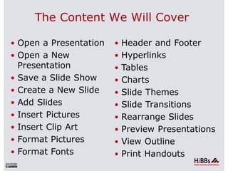 Introduction to Microsoft PowerPoint 2010 for Microsoft Windows Slides ...