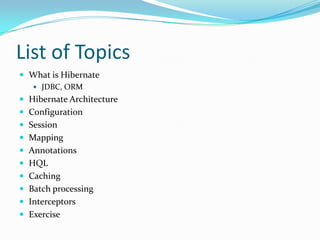 Hibernate in Action | PPTX