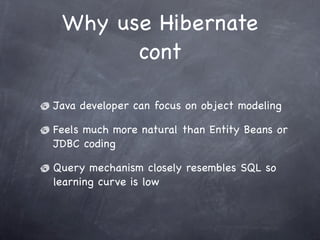 Hibernate presentation | PPT