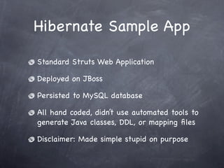 Hibernate  Presentation