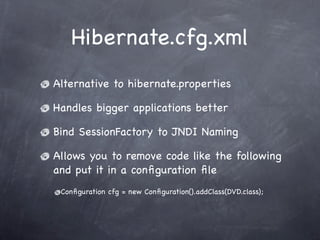 Hibernate  Presentation