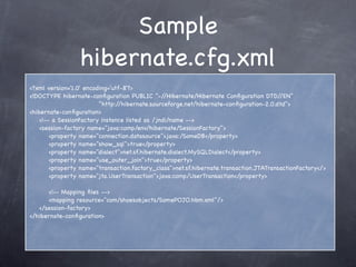Hibernate  Presentation
