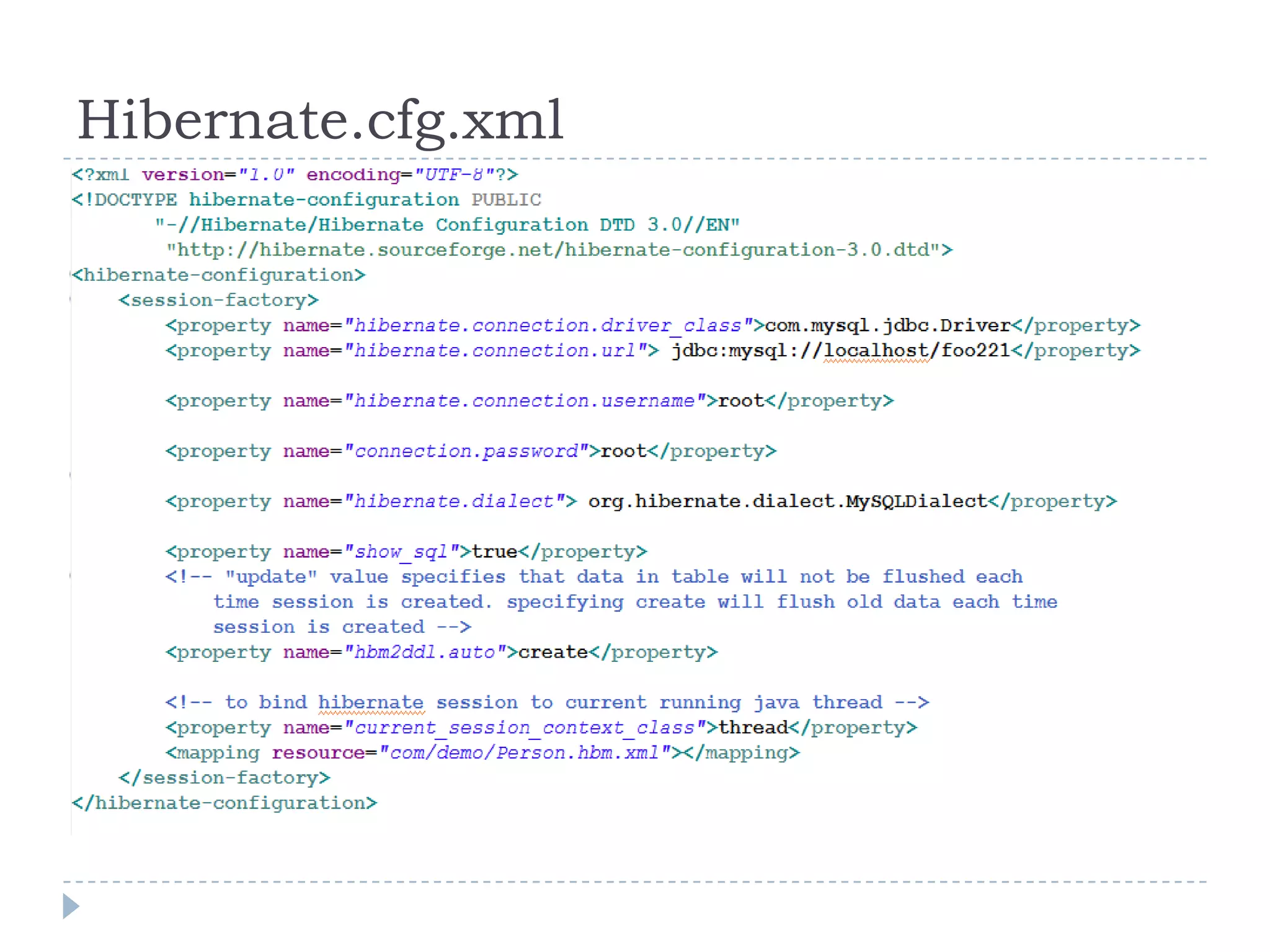 Hibernate.cfg.xml
 