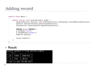 Adding record




   Result:
 