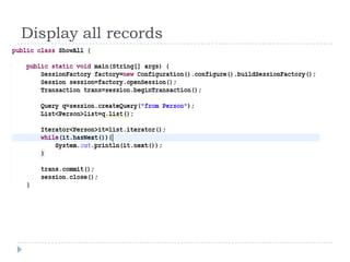 Display all records
 