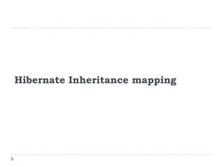 Hibernate Inheritance mapping
 