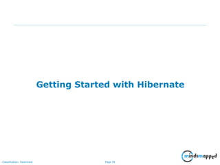 Page 36Classification: Restricted
Getting Started with Hibernate
 