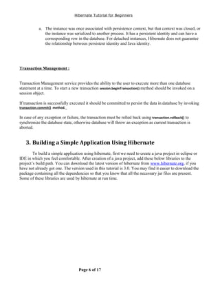 Hibernate tutorial for beginners | PDF