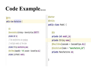 Code Example…
 