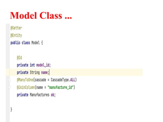 Model Class ...
 