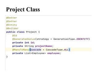 Project Class
 