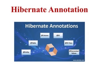 Hibernate Annotation
 