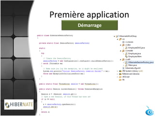 Première application
Démarrage
 