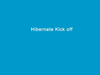 Hibernate Kick off

 