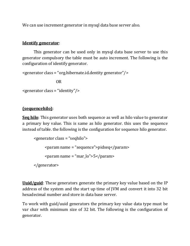 hibernate notes