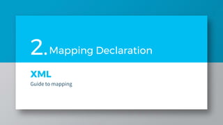 XML
Guide to mapping
2.Mapping Declaration
 