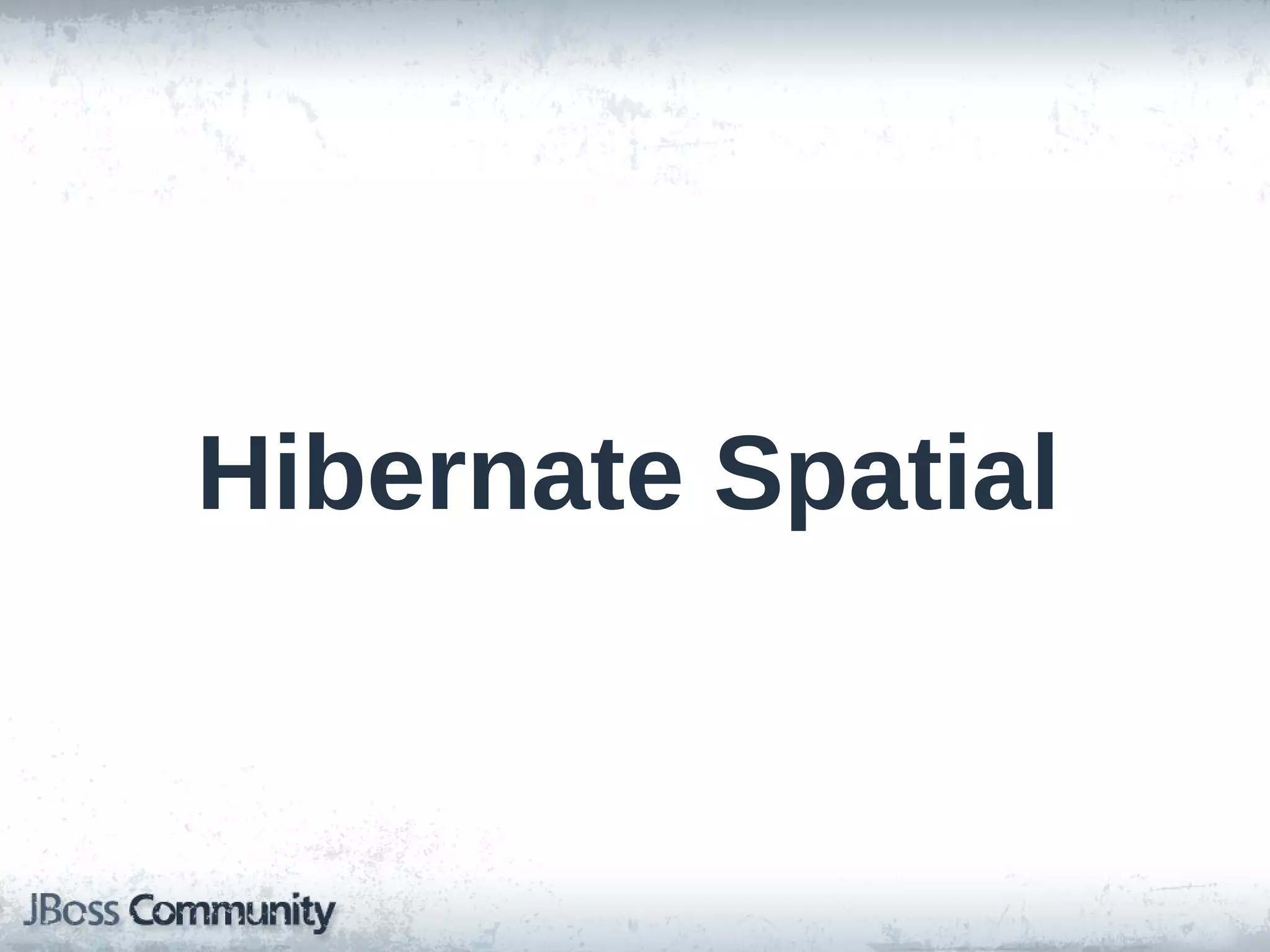 Hibernate Spatial 