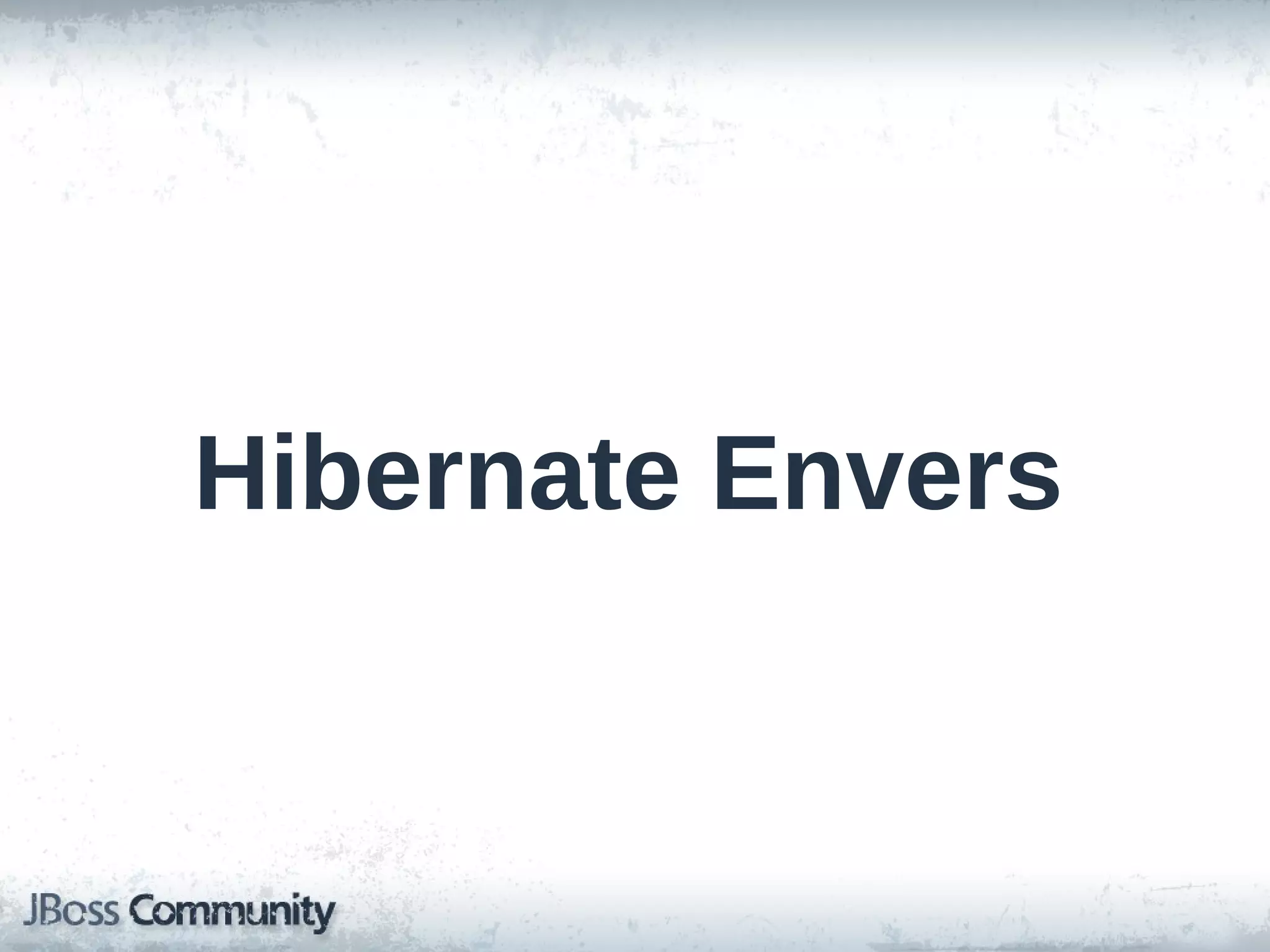 Hibernate Envers 