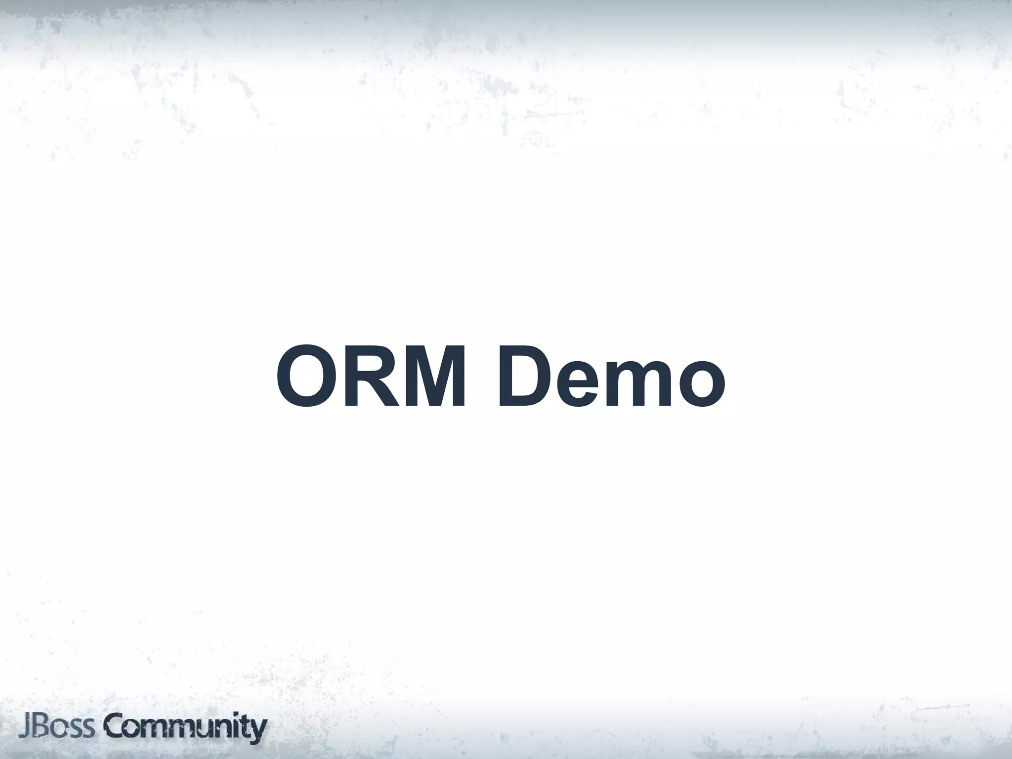 ORM Demo 