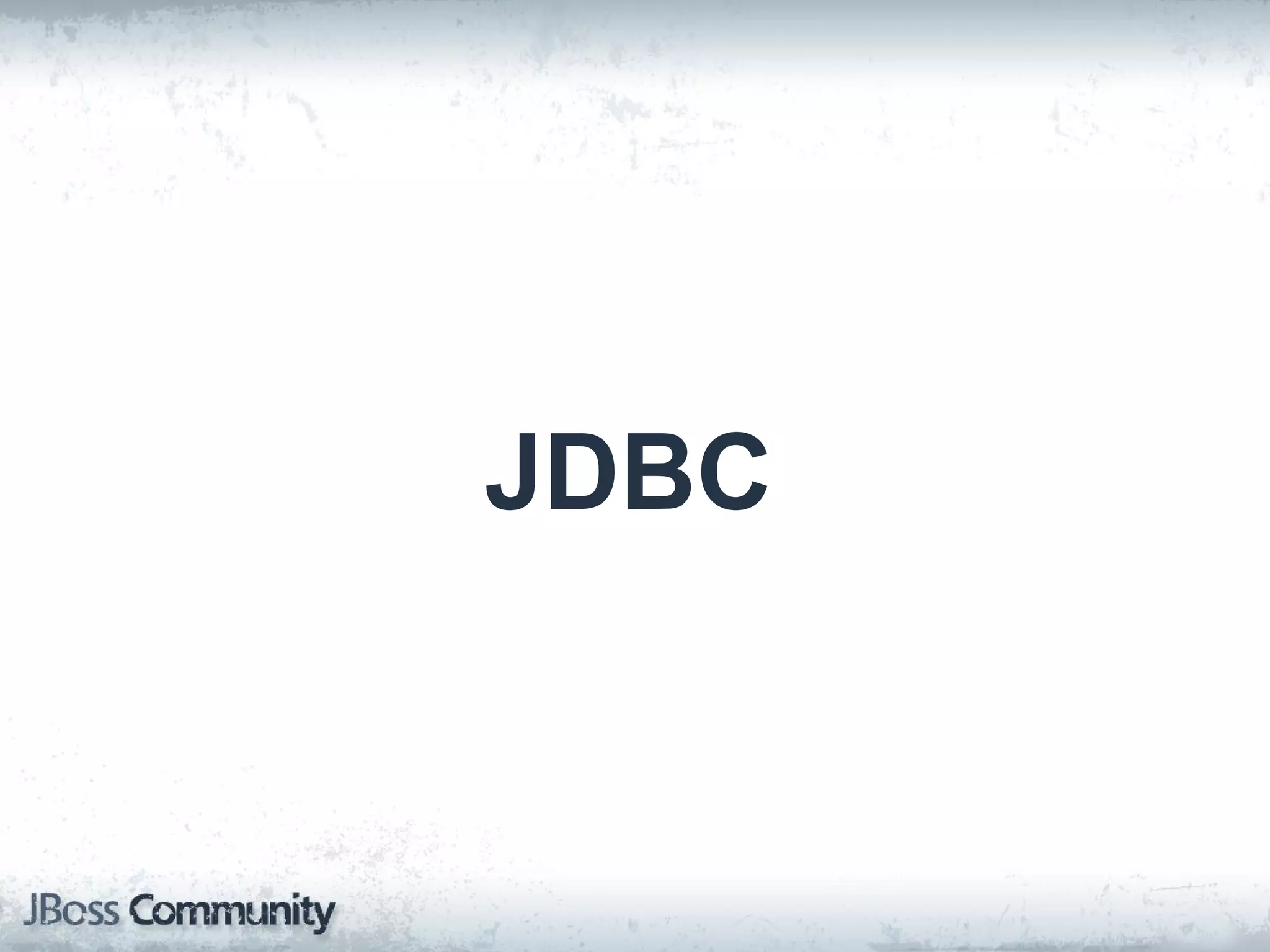 JDBC 