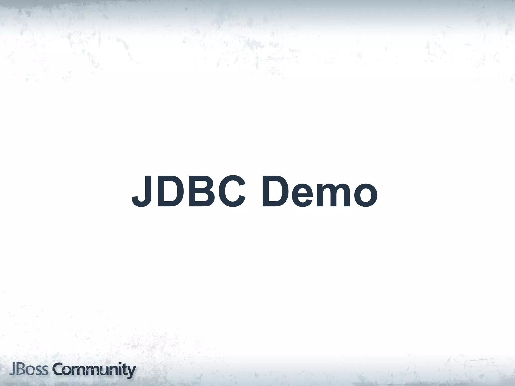 JDBC Demo 