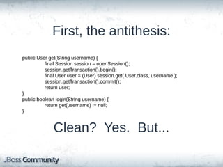 Caveats
• No “one strategy to rule them all”
• Varies greatly between apps
• Important to understand concepts, then
apply as necessary
• Does not replace database tuning!

 