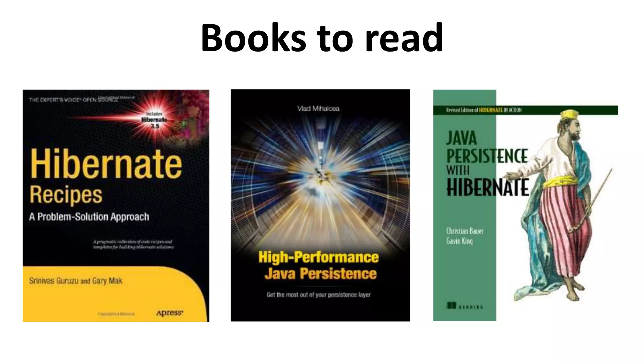 Books to read
 