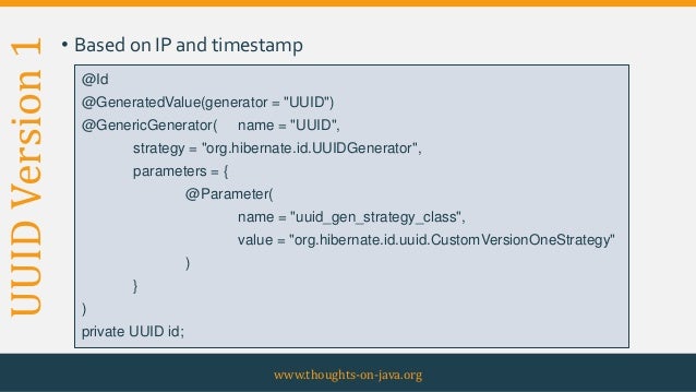 Hibernate Generate Uuid As Primary Keys Hibernate Generate Uuid As Primary Keys