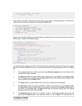 Hibernate tutorial | PDF