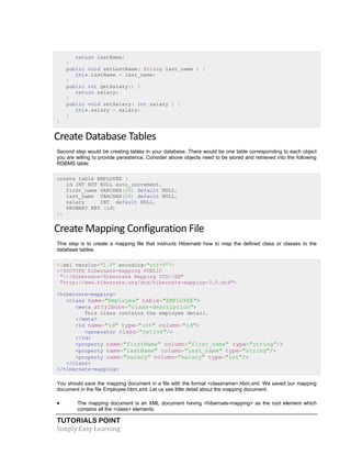 Hibernate tutorial | PDF