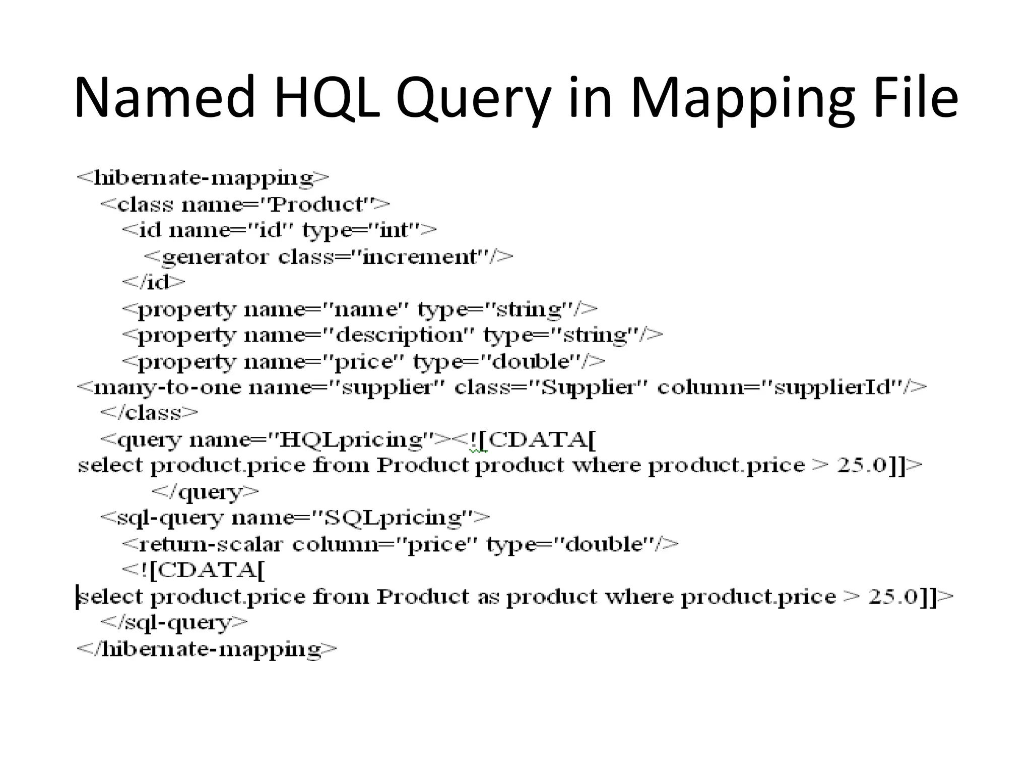 Named HQL Query in Mapping File

 