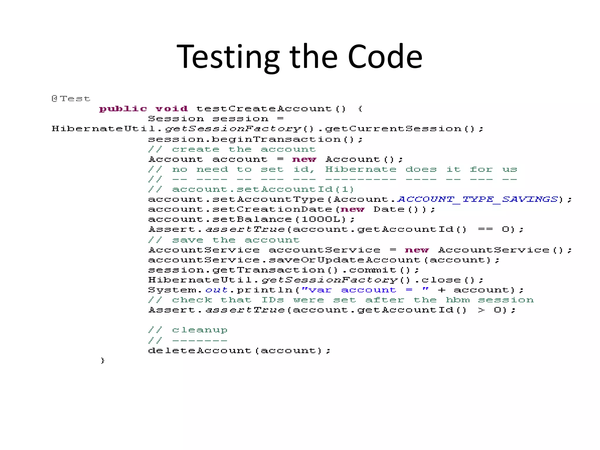 Testing the Code

 