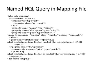 Named HQL Query in Mapping File

 