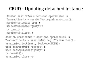 CRUD - Updating detached Instance

 