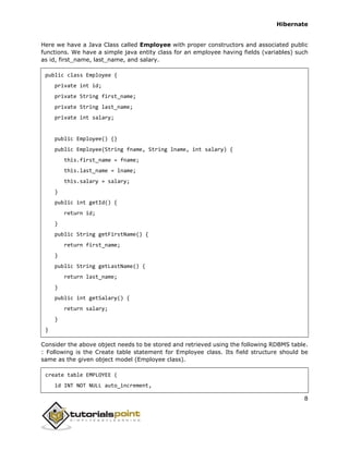 Hibernate tutorial | PDF