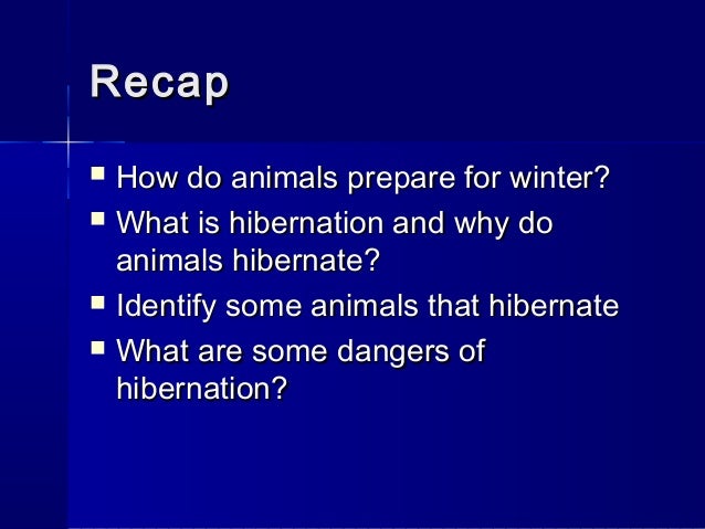 Hibernationand migration