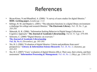 Library Science Students and Digital Libraries | PPT