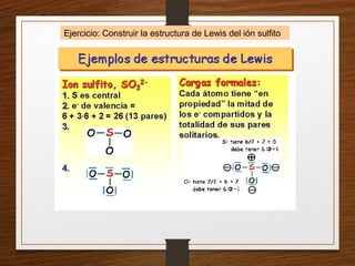 Ejercicio: Construir la estructura de Lewis del ión sulfito
 