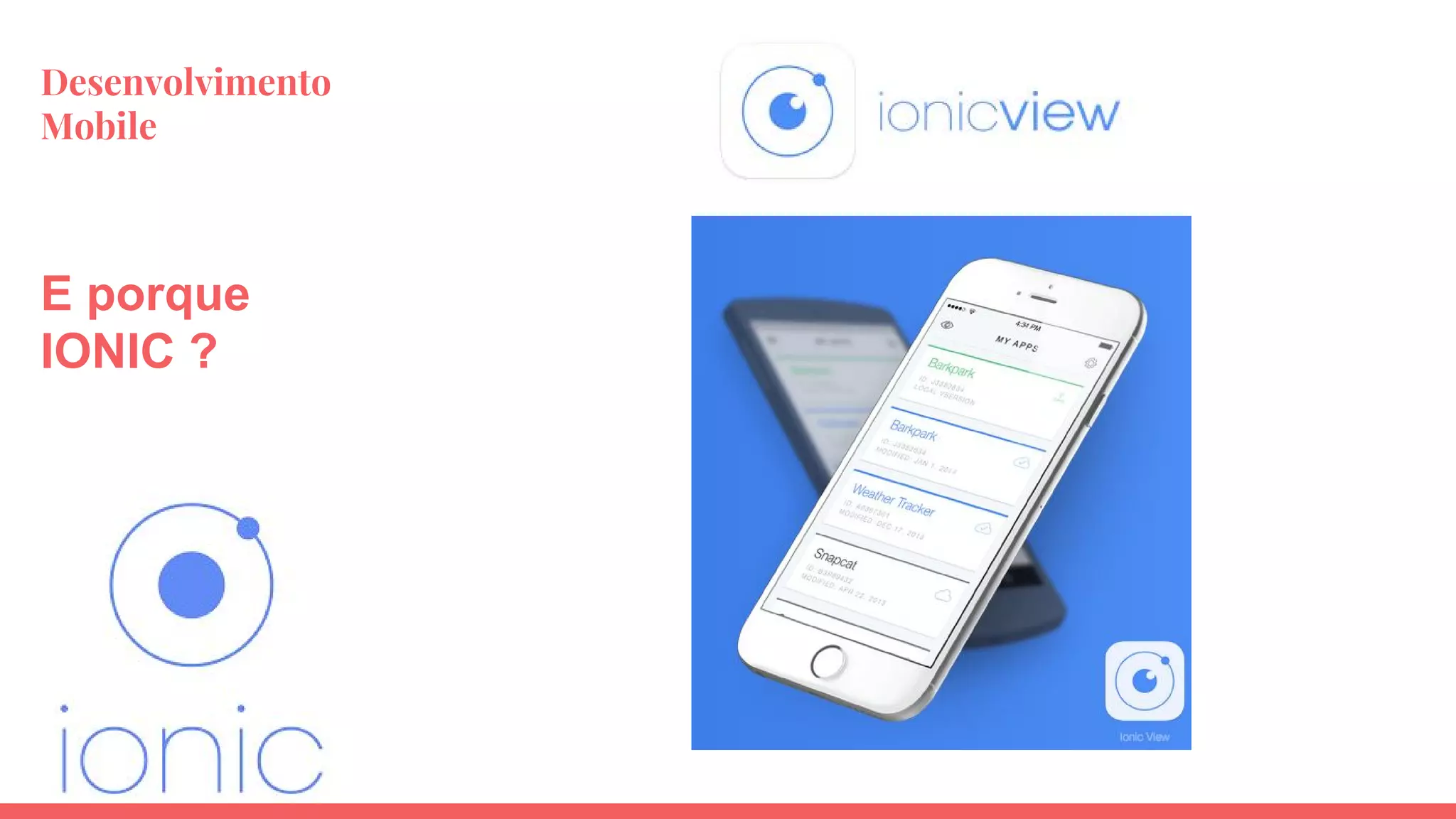 Desenvolvimento
Mobile
E porque
IONIC ?
 