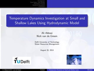 Hydrodynamic Simulation of Shallow Lakes | PDF