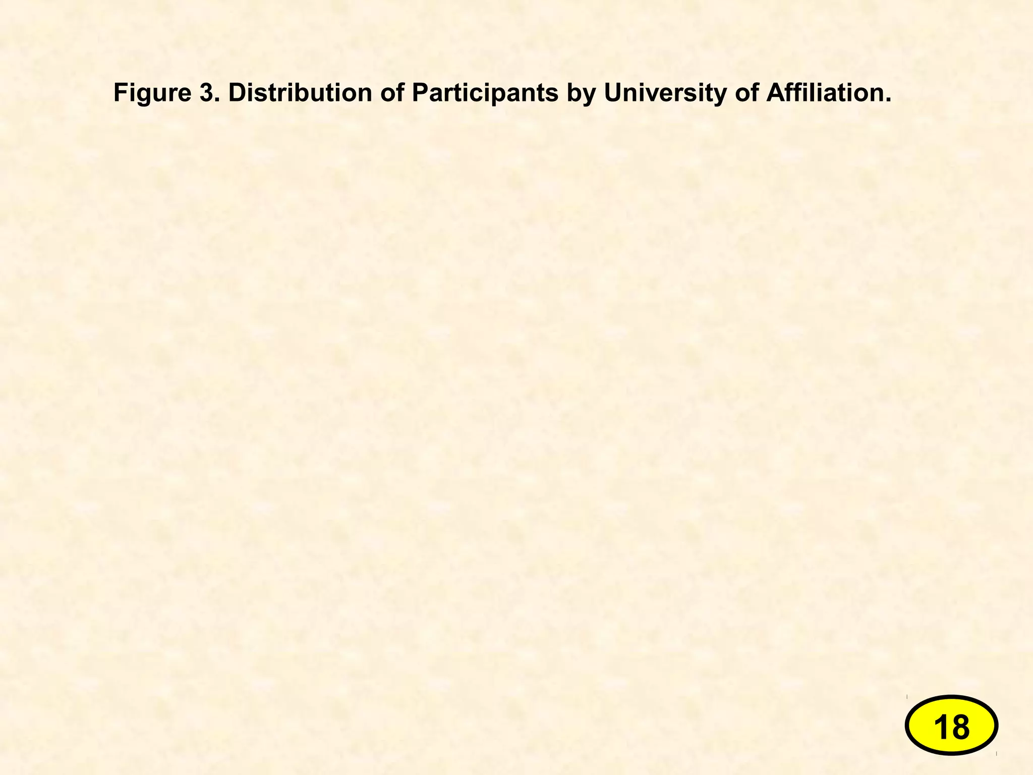 Figure 3. Distribution of Participants by University of Affiliation.
18
 