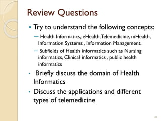 Comprehensive Overview of Health Informatics and Its Domains | PDF