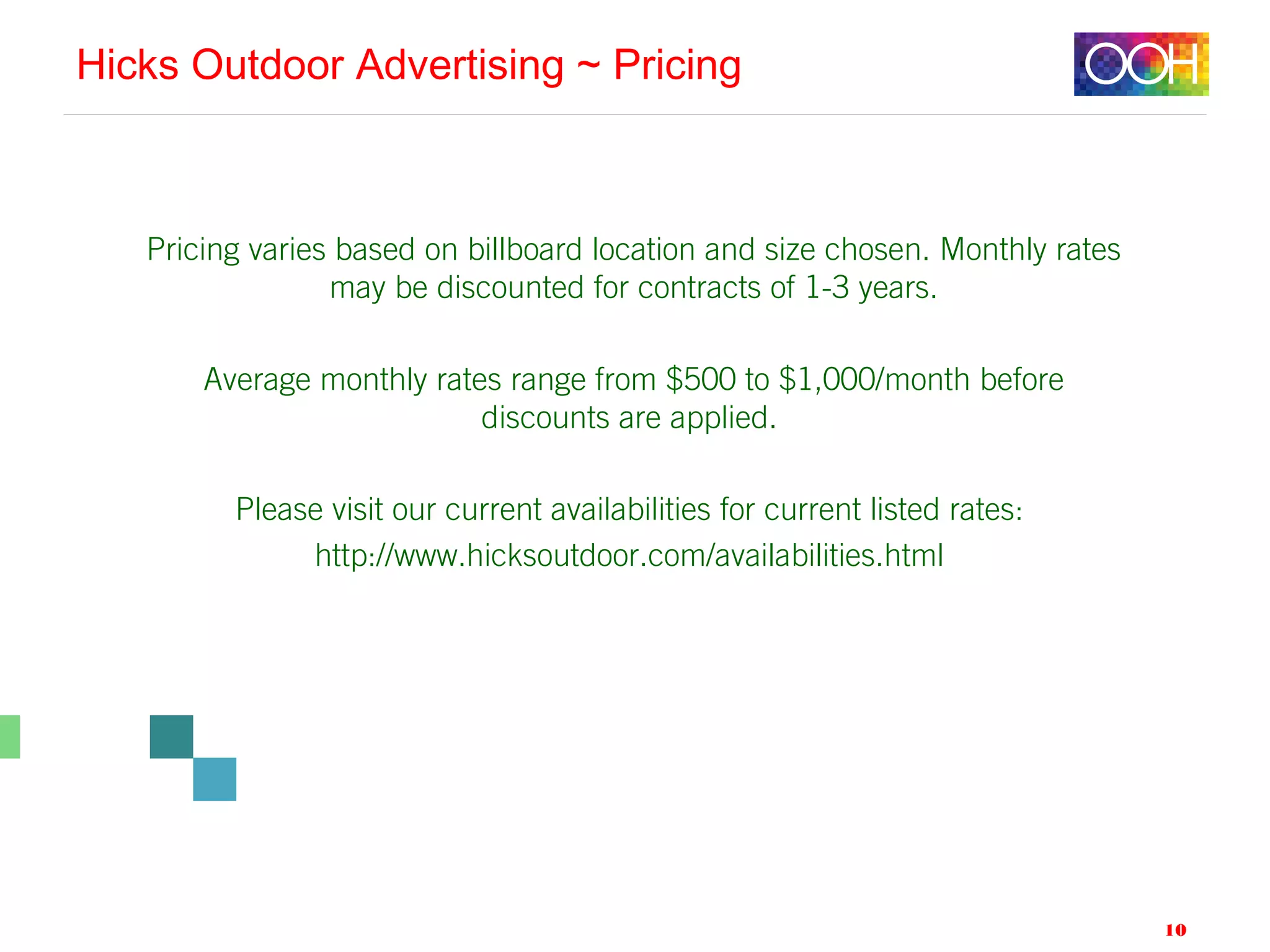 Hicks Outdoor Advertising PPT