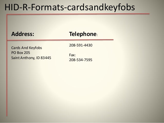 hid r formats cardsandkeyfobs proximity keyfob 26bit h10301 hid format h10301