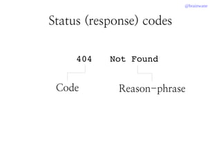 @brainwane
Status (response) codes
404 Not Found
Code Reason-phrase
 