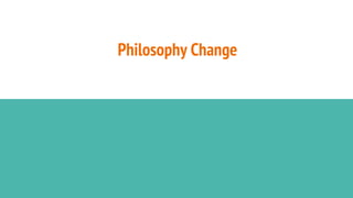 Philosophy Change
 