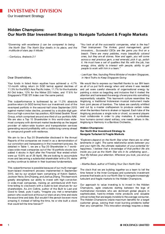 Hidden Champions Fund Year End Letter