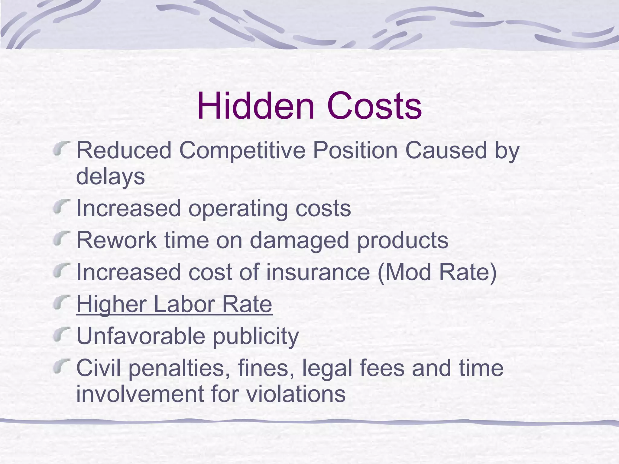 Higer Rework Cost Hidden costs | PPT