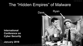 © 2017 SPLUNK INC.
The “Hidden Empires” of Malware
Dave Ryan
International
Conference on
Cyber Security
January 2018
 
