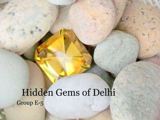 Hidden Gems of Delhi
Group E-5

 